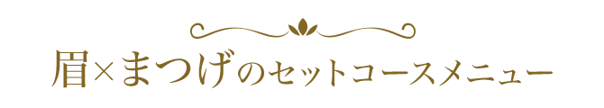 眉×まつげのセットコースメニュー