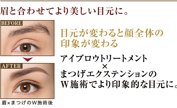 眉と合わせてより美しい目元に。